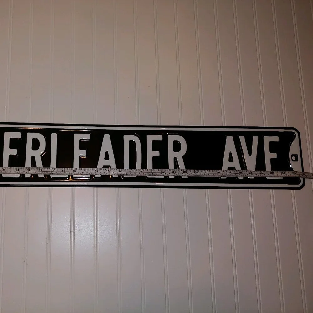CHEERLEADER Blue & Black Metal Street Sign NEW